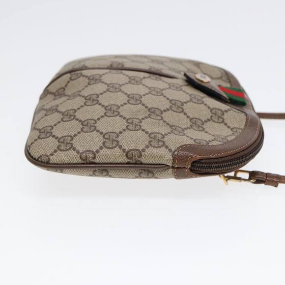 GUCCI GG Supreme Web Sherry Line Shoulder Bag PVC Beige 904 02 047 Auth 88145 - Picture 4 of 16